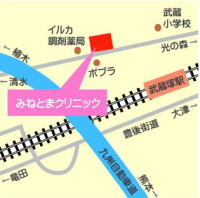 熊本市武蔵ケ丘2-1-30の地図です。